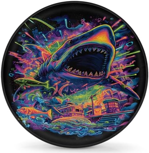 Colorful Shark Spare Tire Cover Dust-Proof Wheel Protector by Unknown