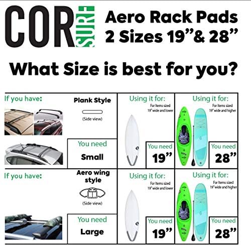 Aero Car Roof Rack Pads for Surfboard Kayak SUP Snowboard 28" & 19" - Image 3