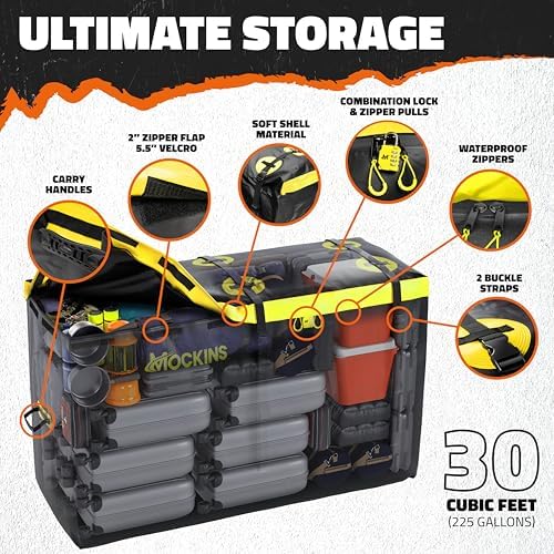 Mockins XL 30 CuFt All-Weather Trailer Hitch Cargo Carrier Bag 60"x24"x36" - Image 2