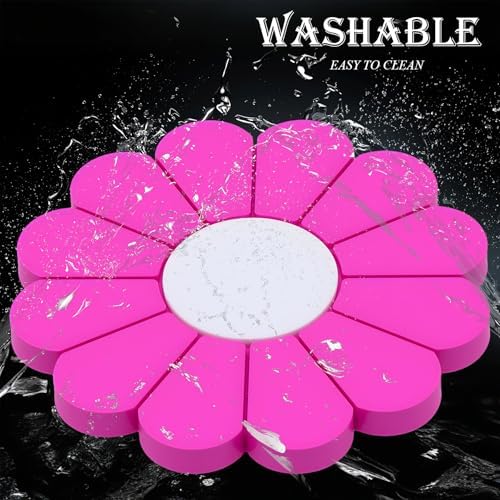 4-Pack Car Cup Holder Coaster Inserts, Daisy Shape, 2.75 Inch Non-Slip Silicone - Image 5