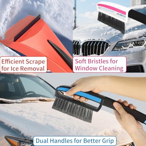 Snow Brush with Ice Scrapers for Car Windshield, Car Brush with Foam Grip - Image 5