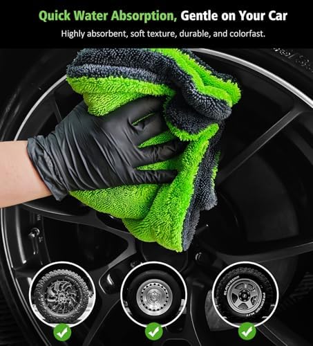 YeewayVeh 3-Pack Drying Towel Set, 1400 GSM Ultra Absorbent - Image 4