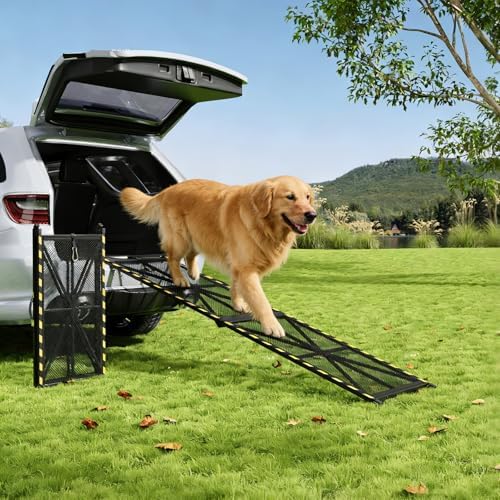 75" × 20" Vehicle Pet Ramp, Steel Dog Ramp by Garvee
