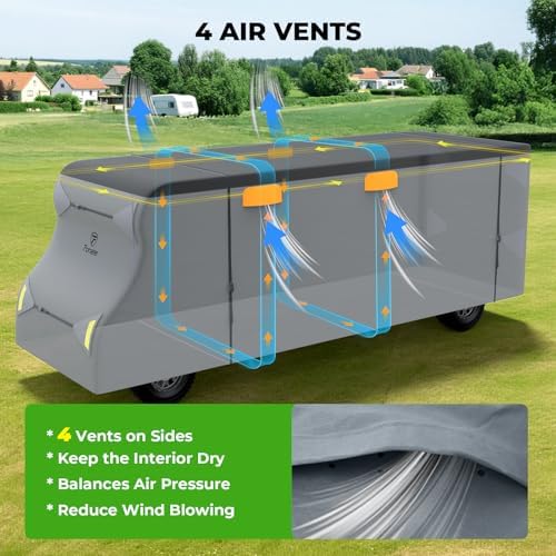 Class C RV Cover Set, Fonzier Heavy Duty 9 Layers RV Cover Fits 26-29FT - Image 5