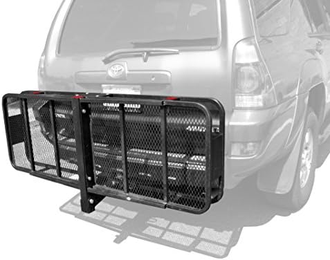 MaxxHaul 70103 500 lb. Capacity Steel Hitch Mount Folding Cargo Carrier Mesh - Image 2