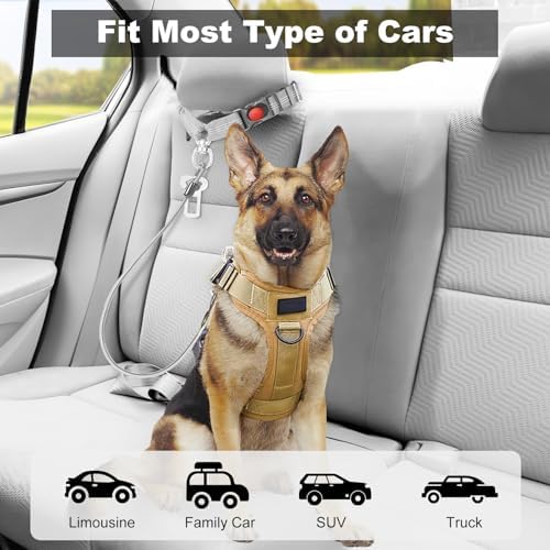 Dog Seat Belt for Car, Chew Proof Dog Car Seat Belt, 2 in 1 Car Harness for - Image 6