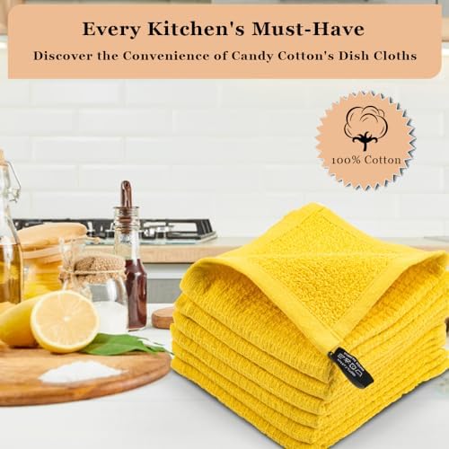 DishCloths Kitchen|Waffle Terry Check Weave Hand Towels|Cotton 12x12" Reusable - Image 2