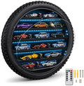 Tire-Shaped Display Case for 1/64 Scale Cars, Acrylic Dust Cover & by Unknown