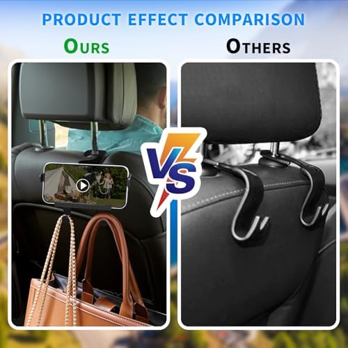 Upgraded Car Headrest Hidden Hook 2 in 1 Car Seat Hooks - Image 5