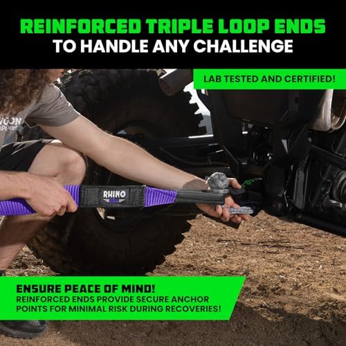 Rhino USA Offroad Recovery Tow Strap - Image 3