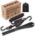 Kayak Straps Tie Downs 8 Pack Set, Adjustable Ratchet Tie Down Straps by STAYGROW