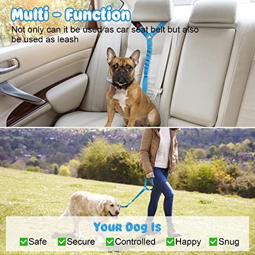 BWOGUE Dog Seat Belt for Car, Headrest Restraint Bungee Lead - Image 6