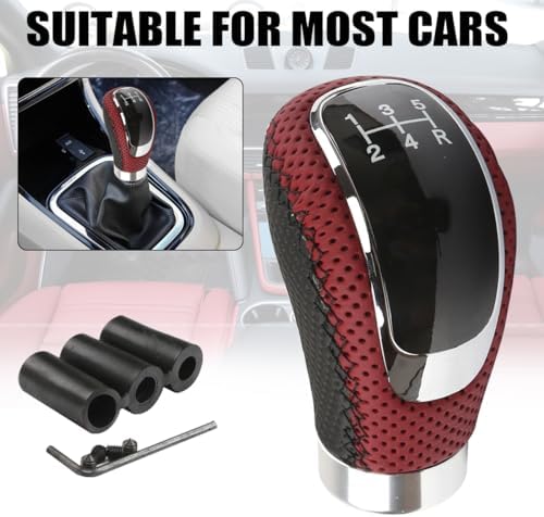 Osilly 5 Speed Shift Knob, Weighted Manual Gear Shifter Knobs, Leather Gear - Image 4