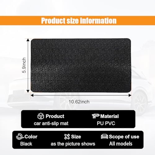 GLSOWEE Car Dashboard Anti-Slip Mat, 10.6"×5.9" Non-Slip Adhesive Pad - Image 2