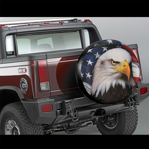 American Flag Eagle Spare Tire Cover Wheel Protectors - Image 6