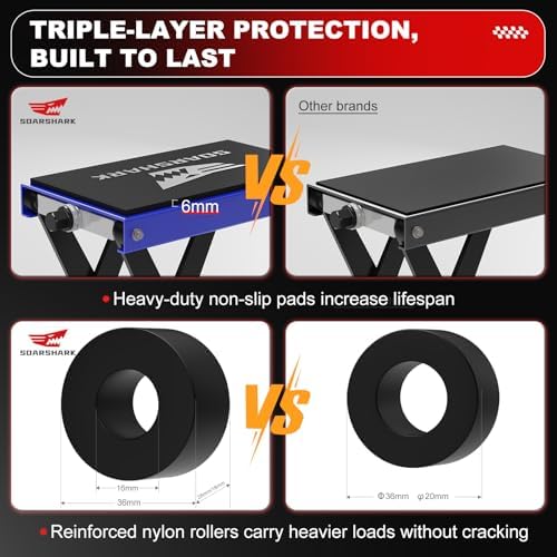 Aluminum Motorcycle Scissor Lift Jack, 1100LBS Heavy Duty - Image 5