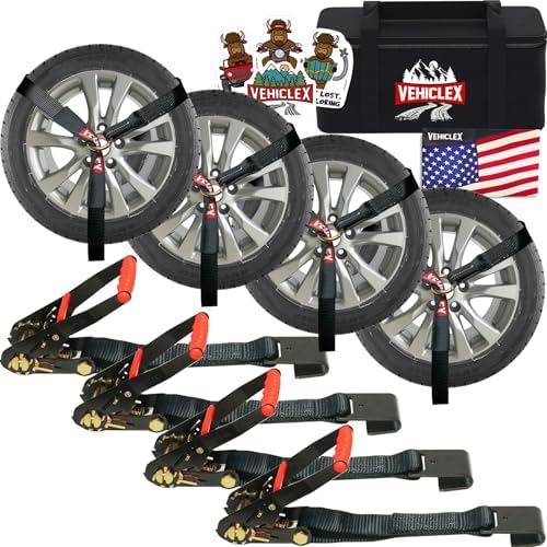 Vehiclex Lasso Wheel Tie Down Straps by Vehiclex