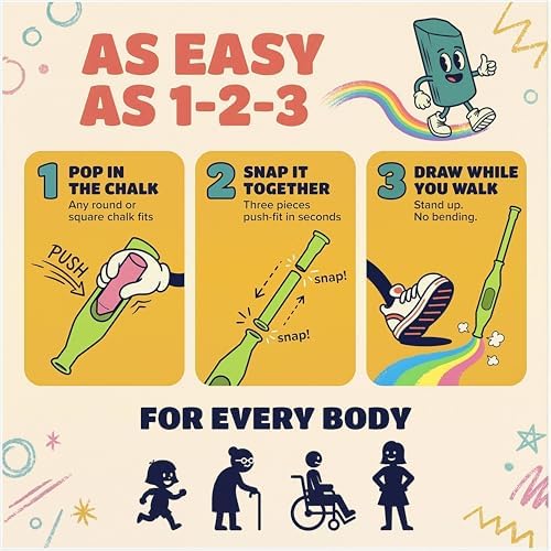 Sidewalk Chalk Holder for Kids and Toddlers – Stand-Up Outdoor Chalk Stick - Image 4