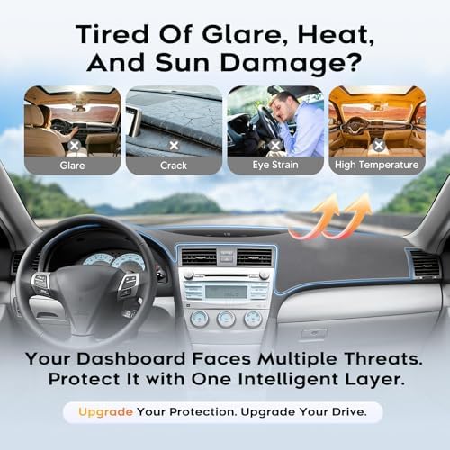 CARTIST Gray Dash Cover for 2007-2010 2011 Toyota Camry Dashboard Cover - Image 6