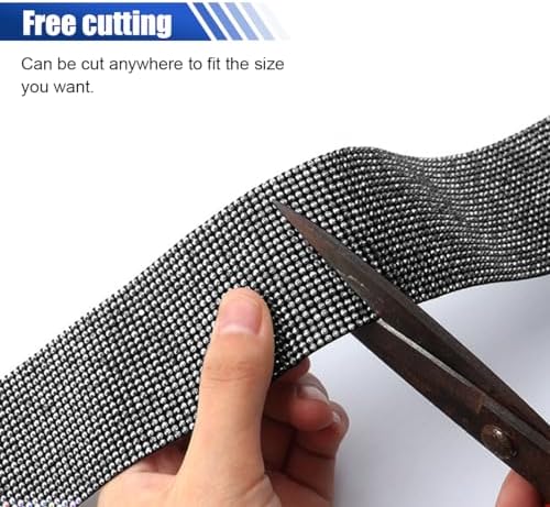 2PCS Bling Rhinestone Car Anti-Collision Adhesive Sticker Strip, Door Sill Strip - Image 5