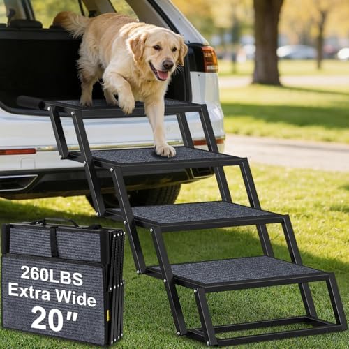 URPOWER Dog Stairs for Large Dogs Extra Wide 20" by URPOWER