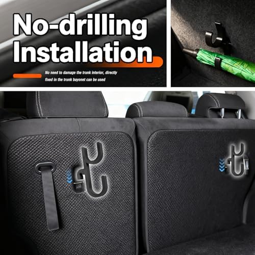 2PCS Double Car Umbrella Hook, No Drilling Car Umbrella Holder Stable Placement - Image 4