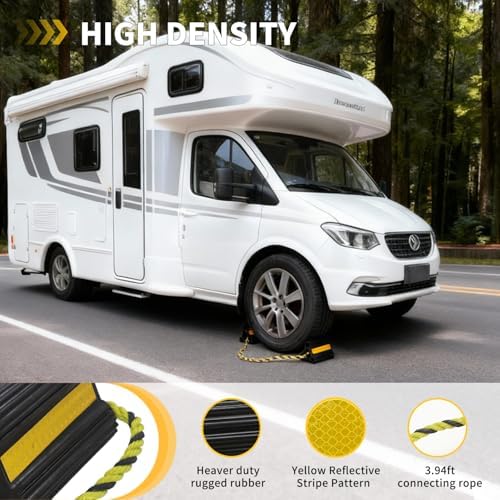 RV Wheel Chocks for Trailers Camper Trucks 2Pair4Pack - Image 3