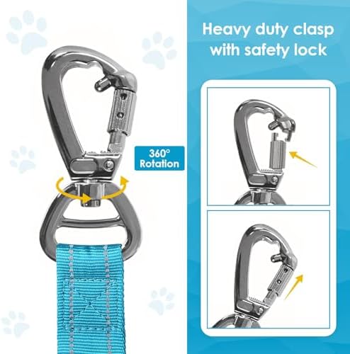 AUBELL Tactical Dog Leash Heavy Duty, 4-6ft No Pull Bungee Leash - Image 3