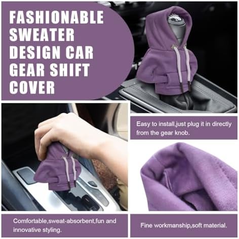 JOYCOURT Car Gear Shift Hoodie Auto Shifter Knob Cover - Image 4