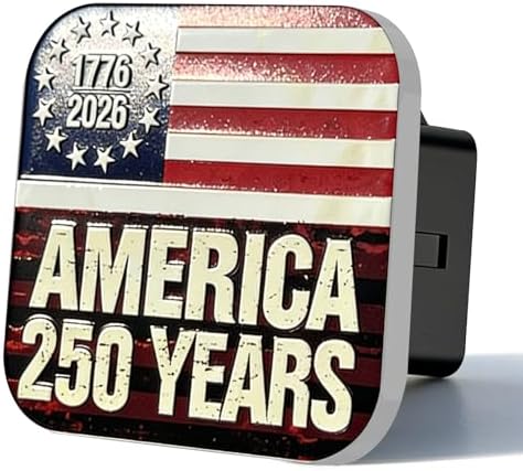 American Flag Hitch Cover, Car Wash Safe, Rust & UV Resistant by TrkWyze