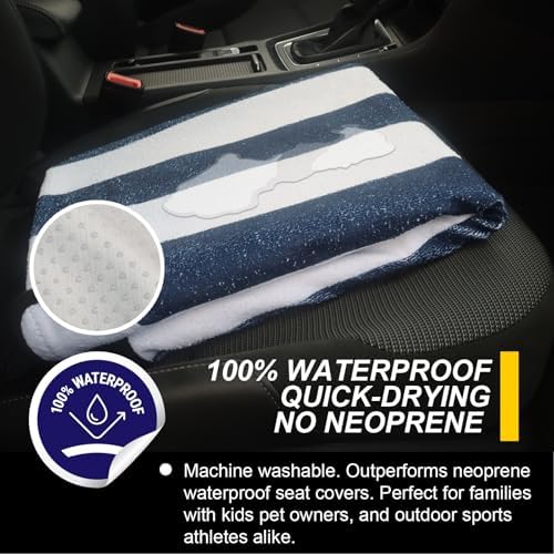 Back Seat Cover for Car Trucks Van SUV Jeep, Waterproof Rear Bench Towel Seat - Image 3