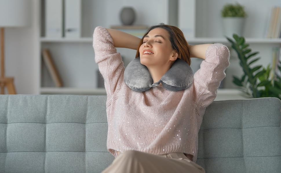 Travel Pillow, 100% Pure Memory Foam Neck Pillow, Suitable - Image 6