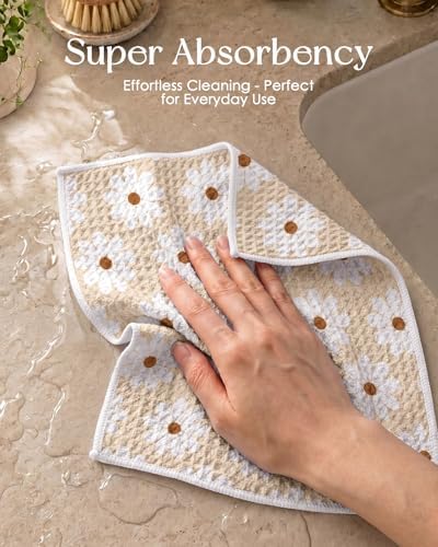 Miss Adola Double-Sided 3 Pack Dish Cloths, Daisy Charm - Image 3
