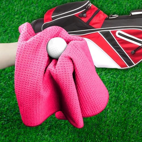 3 Pack 16" X 16" Golf Towels for Golf Bags, 3 DarkRed - Image 4