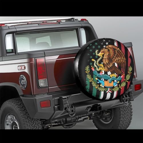 Mexican Flag Spare Tire Cover, Universal Waterproof & Dustproof Wheel - Image 4