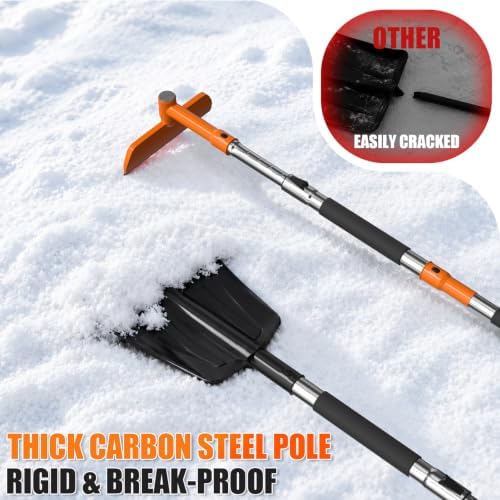 62'' Extendable Snow Brush & Ice Scrapers, Snow Shovel - Image 6