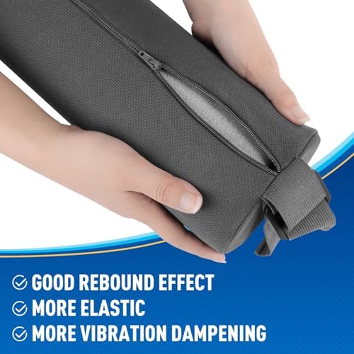 CushZone Memory Foam Lumbar Roll Support Pillow, Large Gray - Image 3