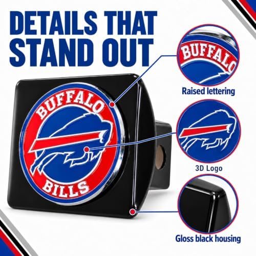 Buffalo Bills Trailer Hitch Cover - Image 4