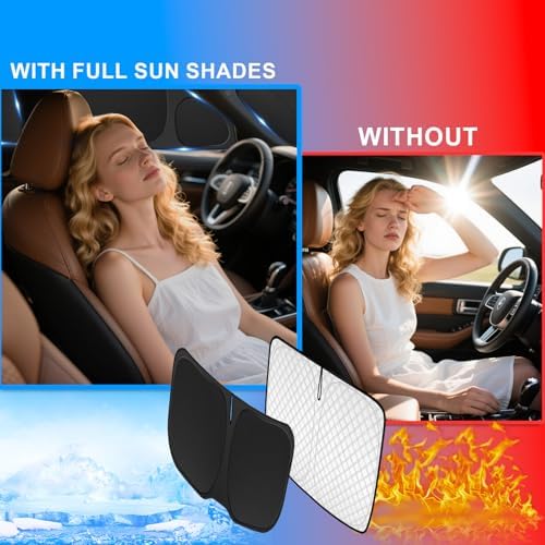 KMF 8pcs Full Sun Shades for Tesla Model X 2016-2021 Accessories, Car Window - Image 4