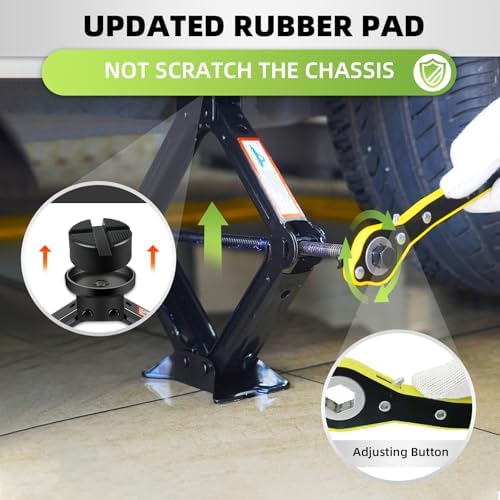 Car Jack Kit 2.5 Ton with Rubber Jack Pad, Emergency Kit Tire Changing Kit - Image 5
