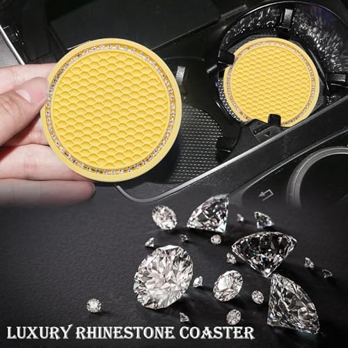 4PCS Bling Cup Holder Coaster, 2.75 Inch Auto Car Cup Holder Insert Coasters - Image 6