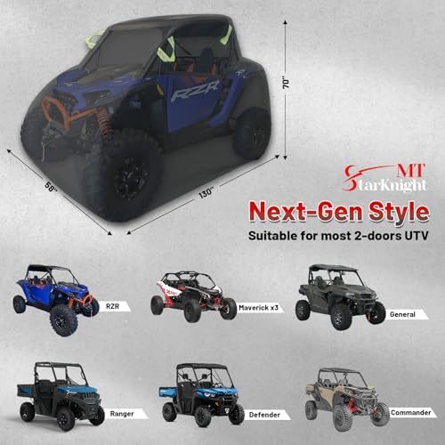 StarknightMT Heavy Duty 420D RZR UTV Cover 2-3 Seater 130" x 70" x 58" - Image 5