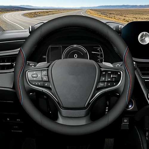 Steering Wheel Cover 14.5"-15", Non-Folding Packaging, Heavy-Duty by Mihecor