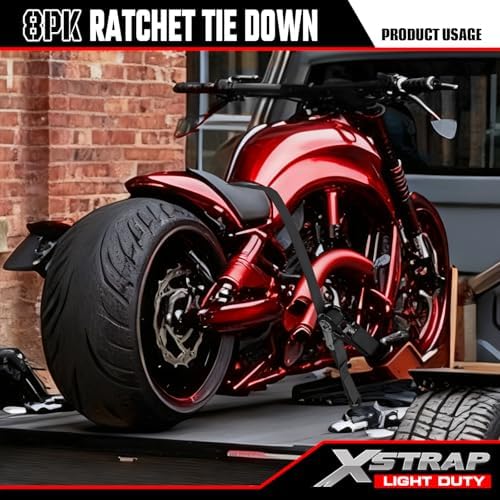 XSTRAP STANDARD 8-PK Ratchet Tie Down Straps - Image 2