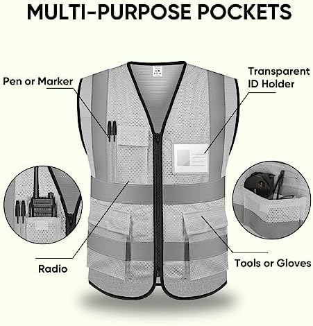 TICONN High Visibility Reflective Safety Vest - Image 4