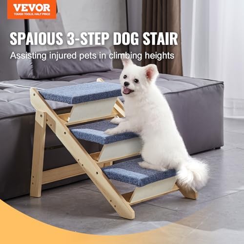 SKYSHALO Wooden Pet Steps, Convertible 2-in-1 Dog Staircase & Ramp - Image 2