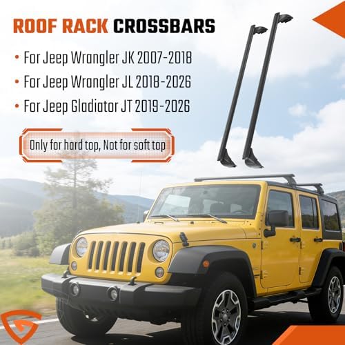Rack Cross Bars Aluminum fit for Jeep Wrangler JK JL Gladiator JT 2007-2026 - Image 2