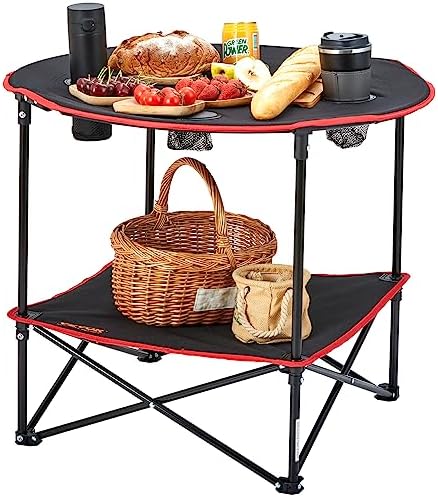 VEVOR Folding Camping Table, Outdoor Portable Fold Up Lightweight Side Table by VEVOR