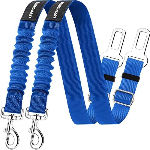 URPOWER 2 Pack Dog Seat Belt, Retractable Dog Car Harness Adjustable Pet Safety by URPOWER