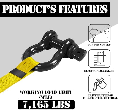 5/8" D Ring Shackle with 3/4" Screw Pin, 3.25T Working Load Limit / 19.5T - Image 2